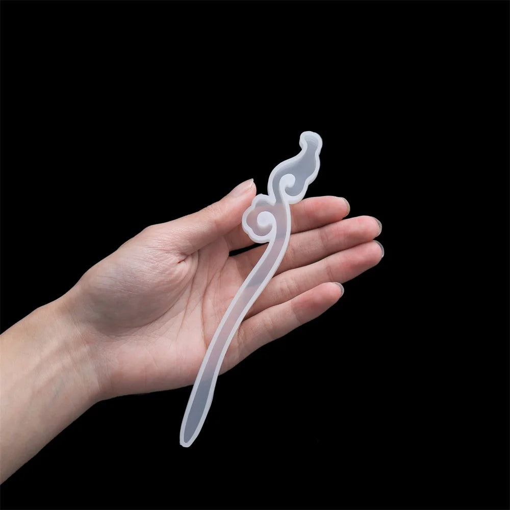 Hairpin Silicone Mold for DIY Epoxy Resin Hair Accessories – Lady Headdress Hair Stick Craft Tool
